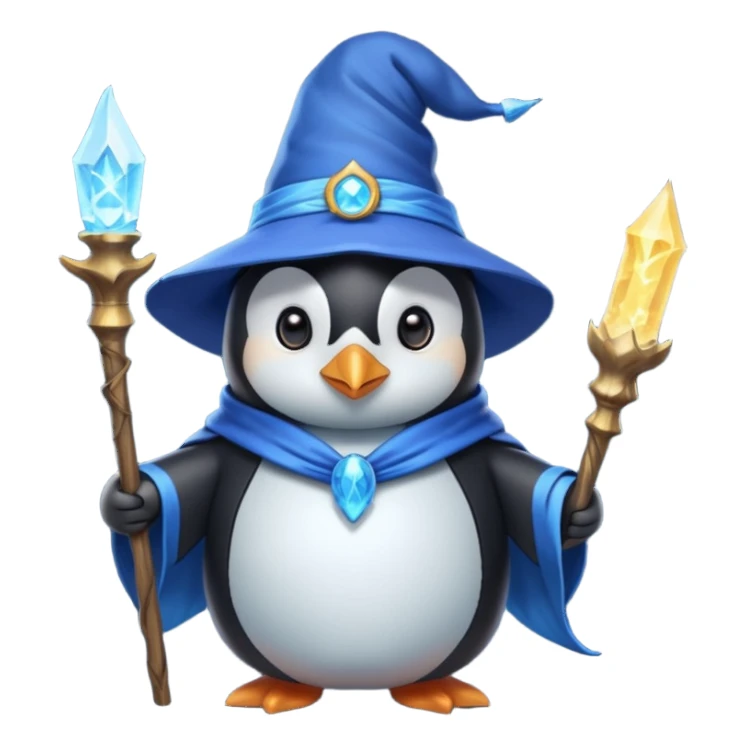 Penguin Wizard sticker