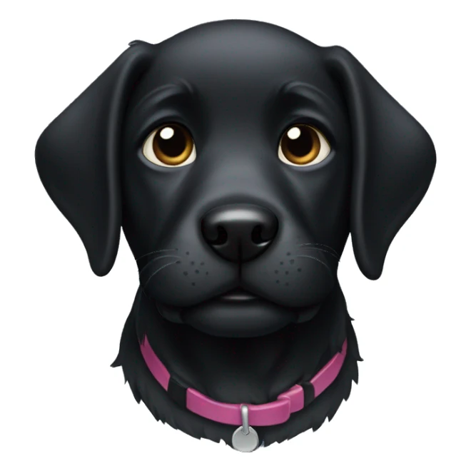 Black dog puppy sticker