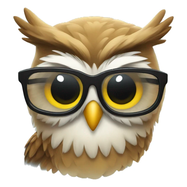 an owl wearing glasse sticker