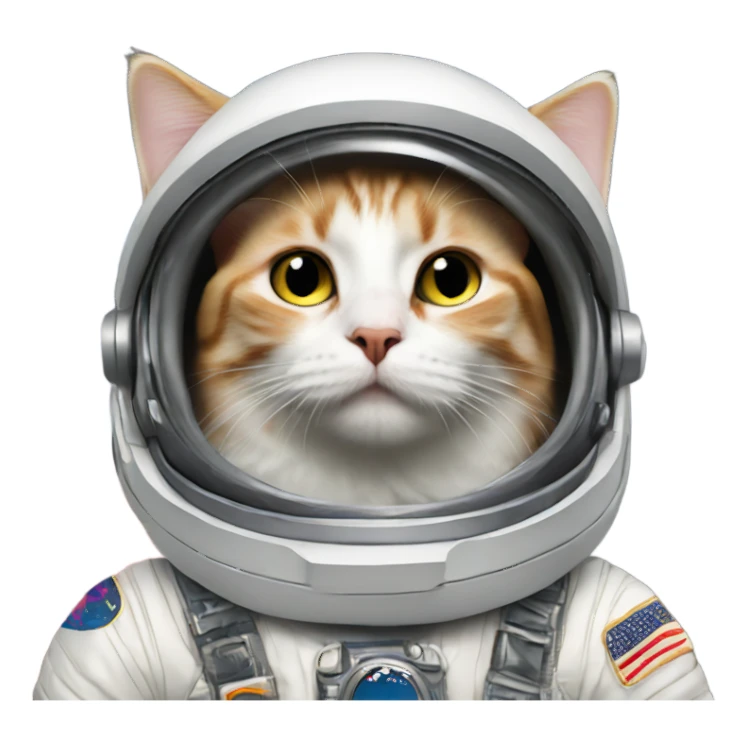Cat wearing astronout suite  sticker