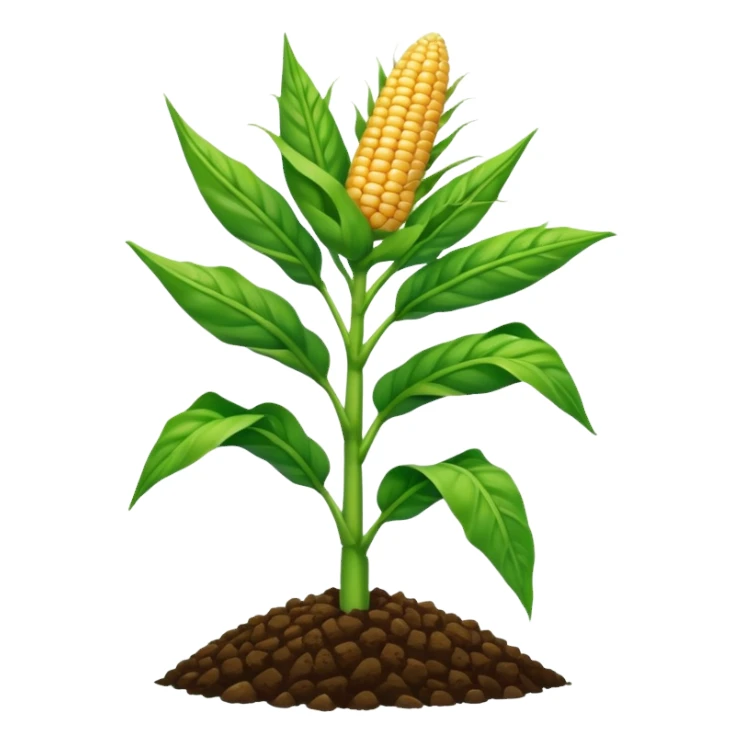 Cây bắp mọc trên đất sticker