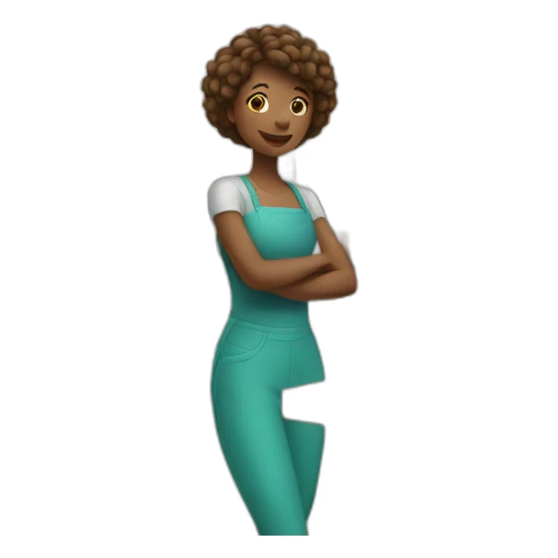 woman in a kitchen sticker