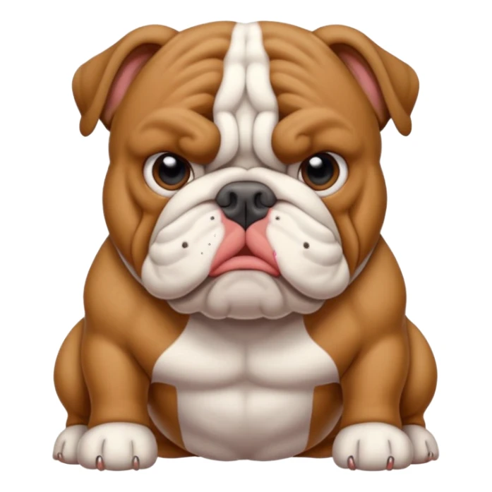 bulldog ingles atigrado con blanco sticker