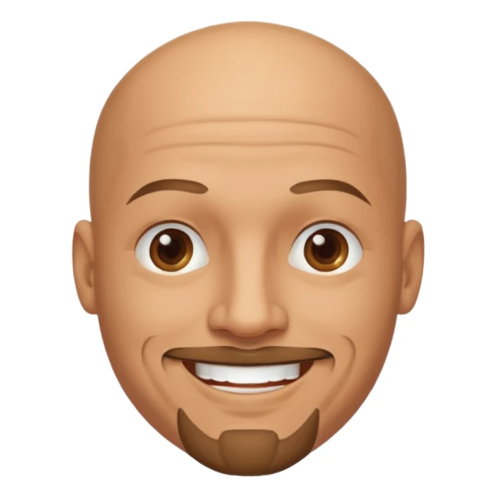 лысый мужчина с бородой-эспаньелкой sticker