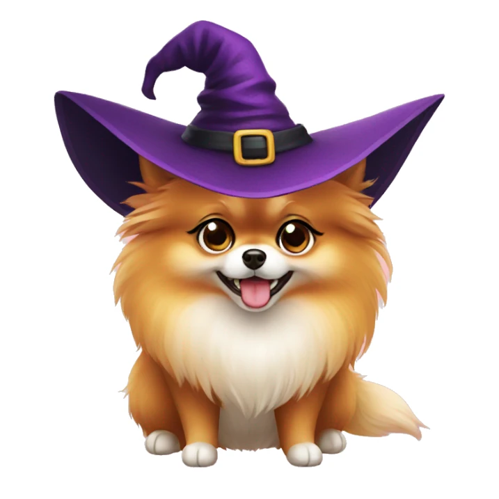 pomeranian WITCH sticker