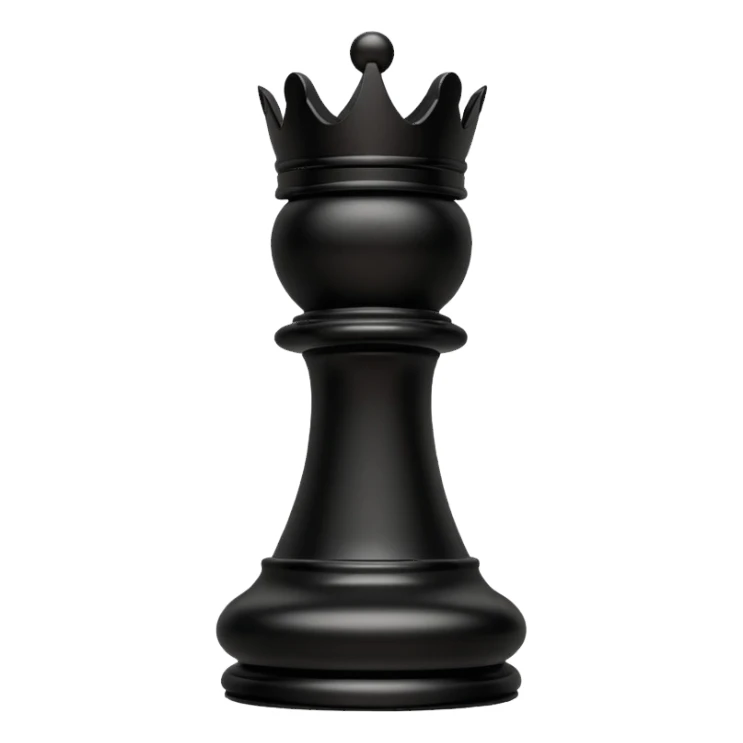black chess pieces, king sticker