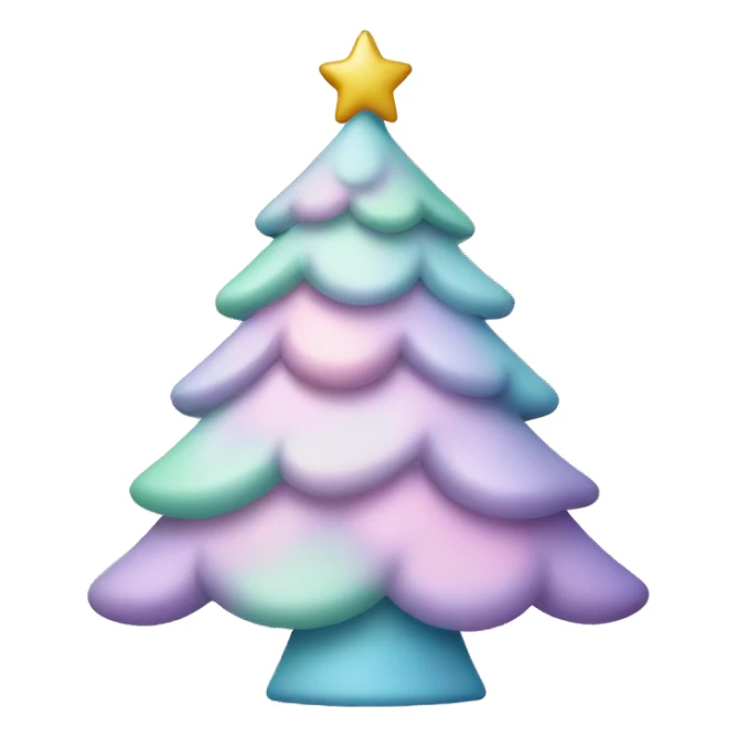 Pastel Christmas tree sticker
