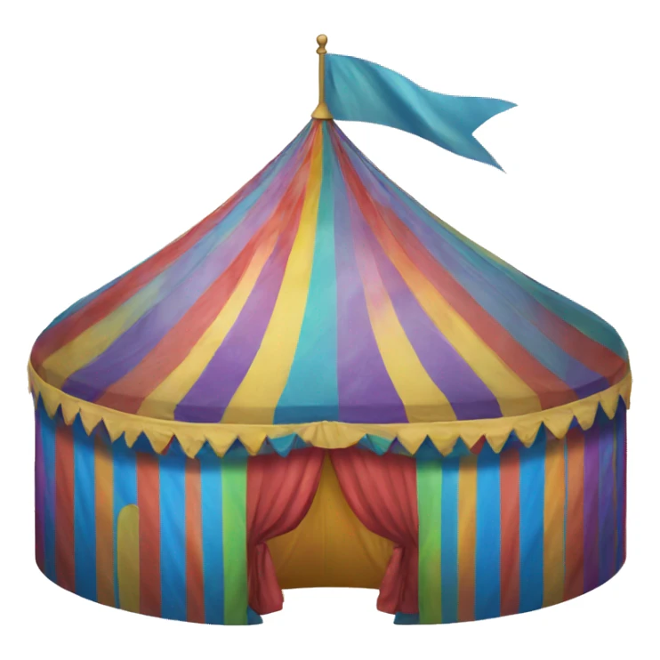 rainbow circus tent sticker