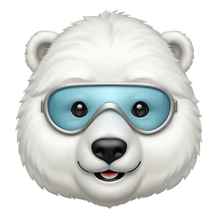 Polar bear wearing mask sticker