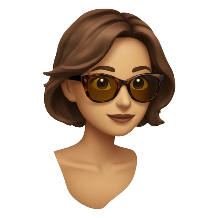 Brown sun glasses women’s tortoise shell sticker