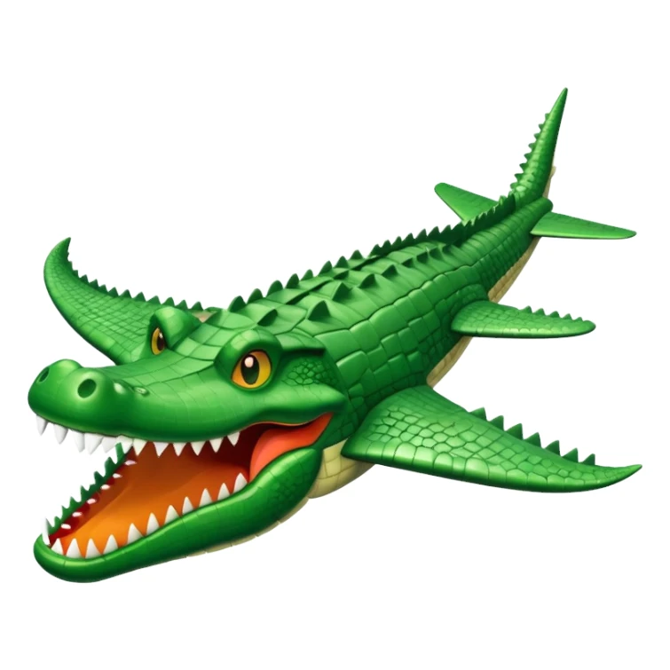 Avión con cara de cocorilo sticker