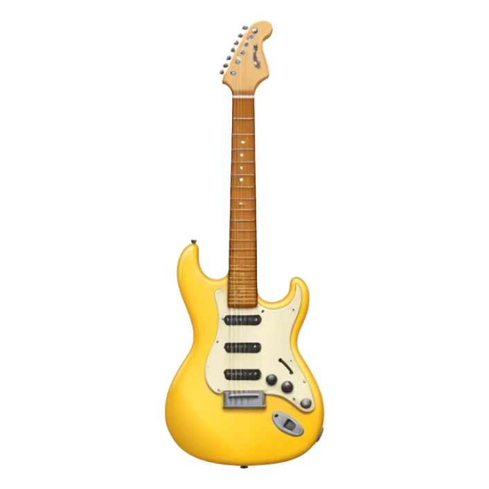 Yellow electric guitar sticker