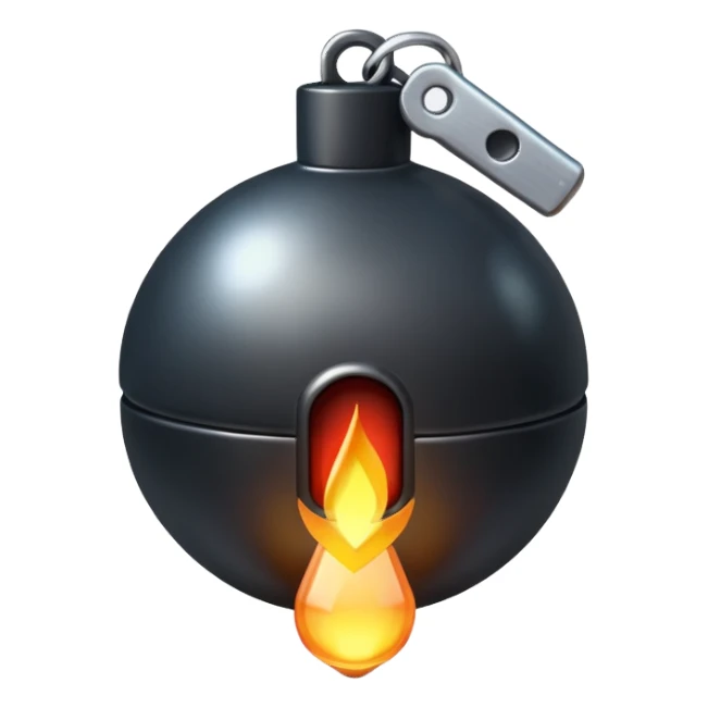 a cartoon bomb with a lit fuse sticker