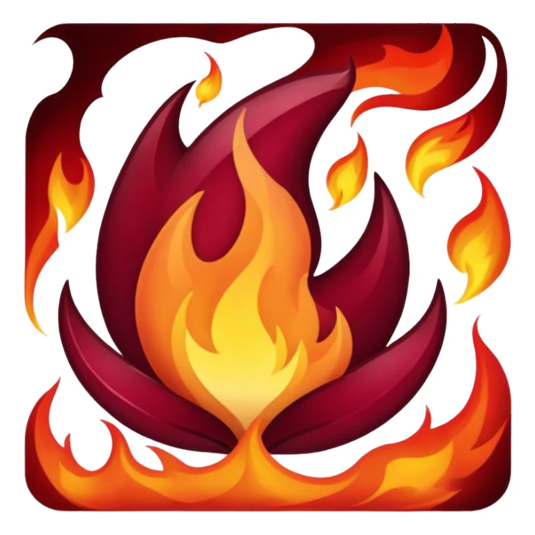 dark Burgundy fire  sticker
