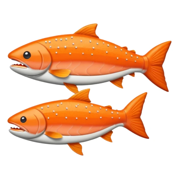 Stick art salmon sticker