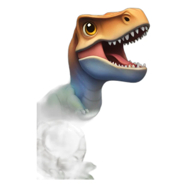 dino with game consoe sticker