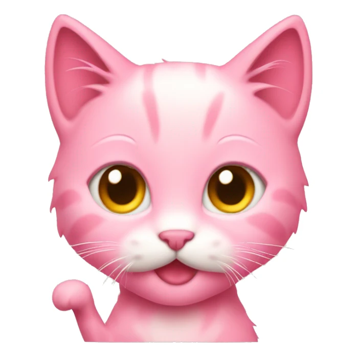 pink kitten holding a beer sticker