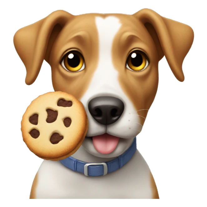Dog eating a Cookie sticker