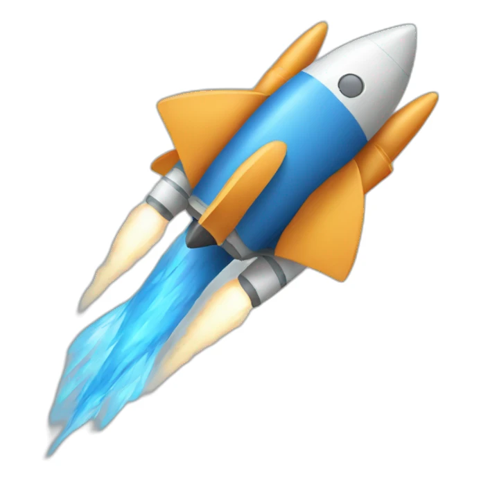 blue rocket sticker