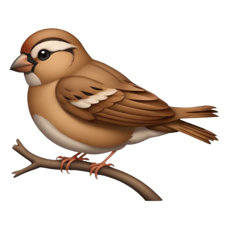A sparrow is sleeping sticker