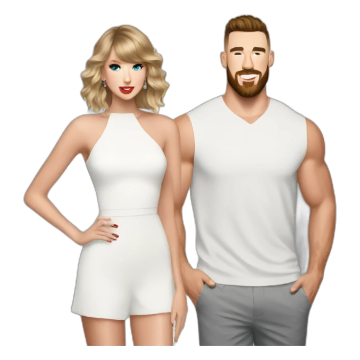 Taylor Swift with Travis kelce sticker