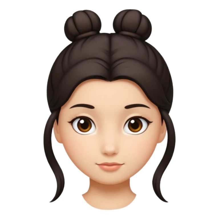 bun hairstyle, no face sticker