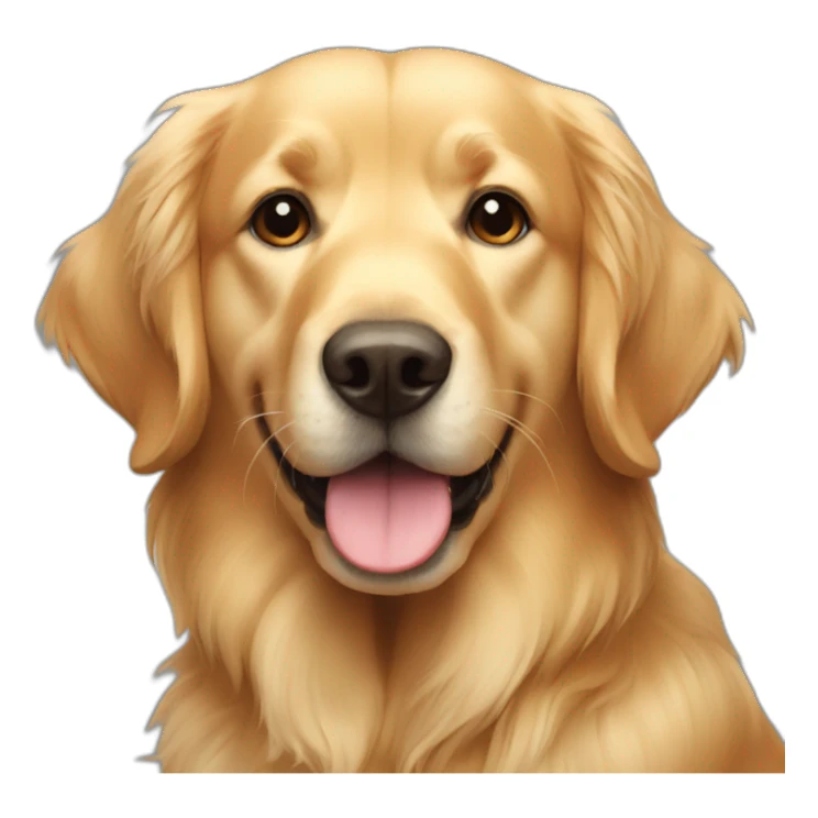 Loving golden retriver sticker