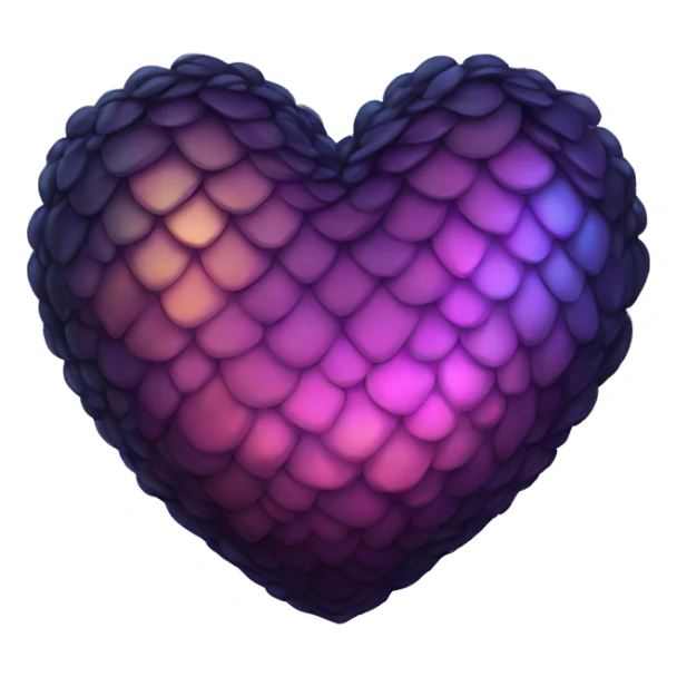 dark warm iridescent SCALE heart sticker