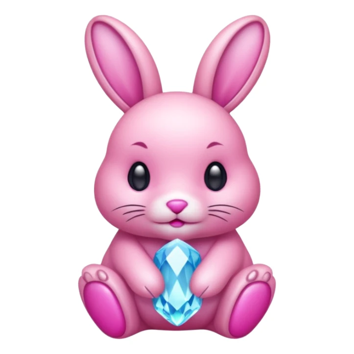  crystallized bunny pink sticker
