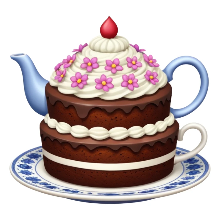 Tea and cake sticker