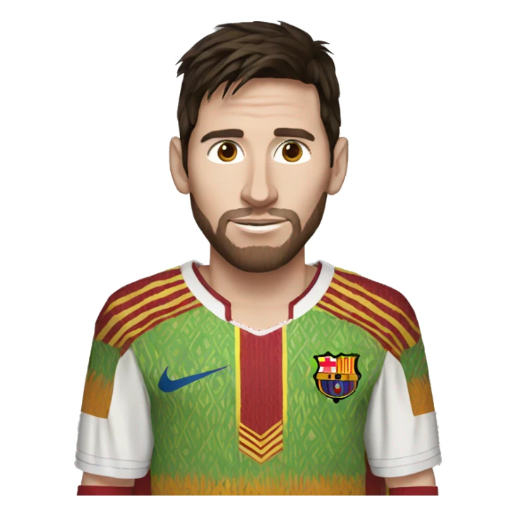 Messi in african clothes sticker