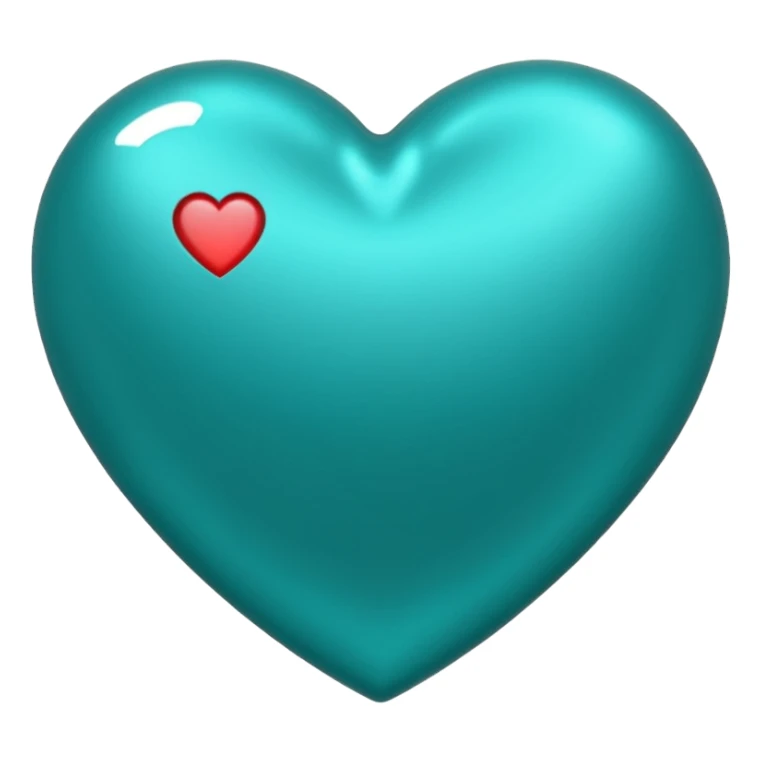 Teal heart with 'da best'  sticker