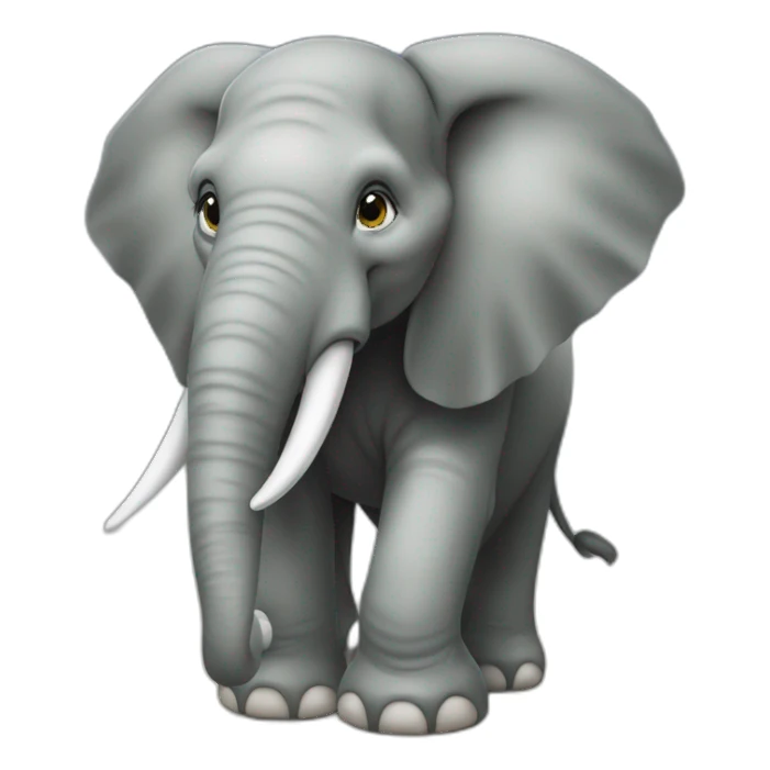 Éléphant sur crocrodule sticker