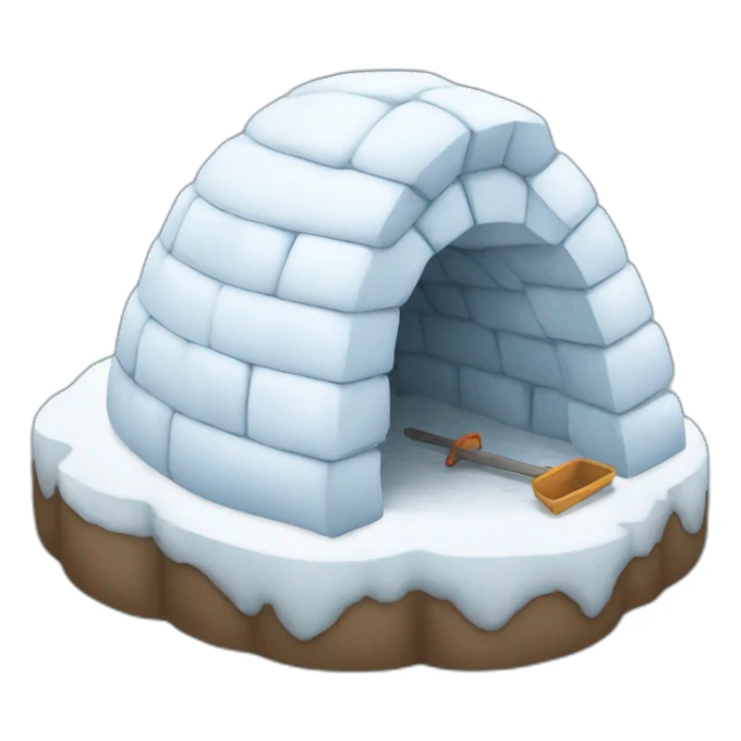 igloo working on it sticker