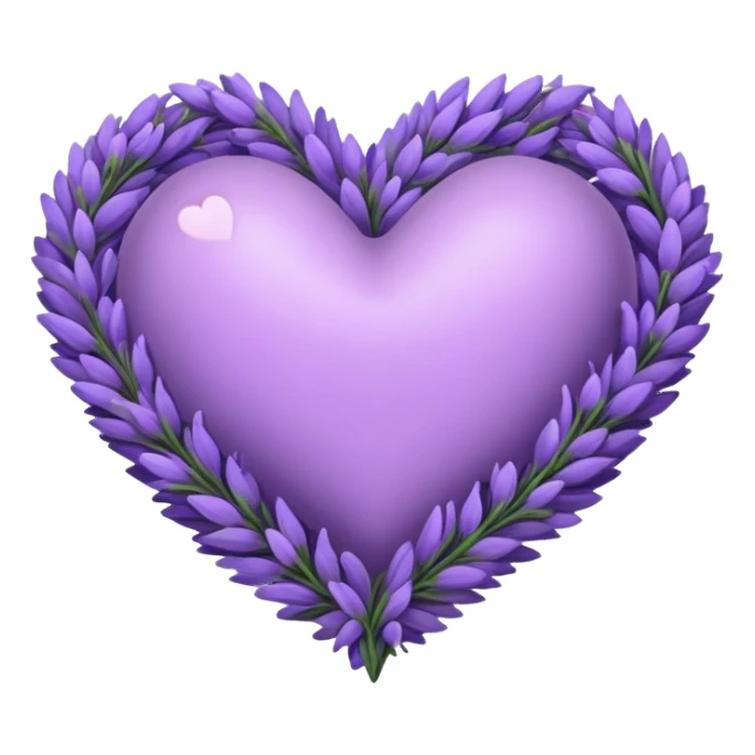 Lavender heart  sticker