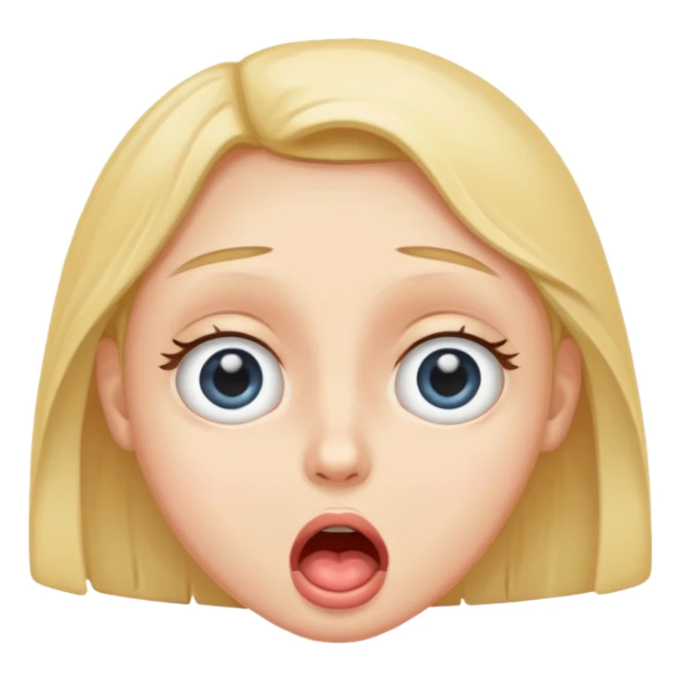 Drooling with wide eyes sticker