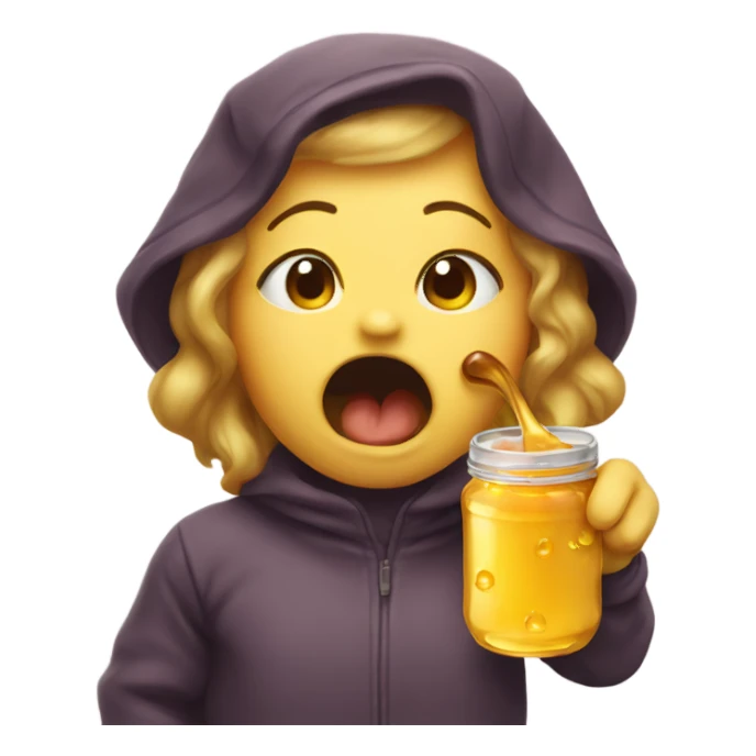 drooling honey sticker