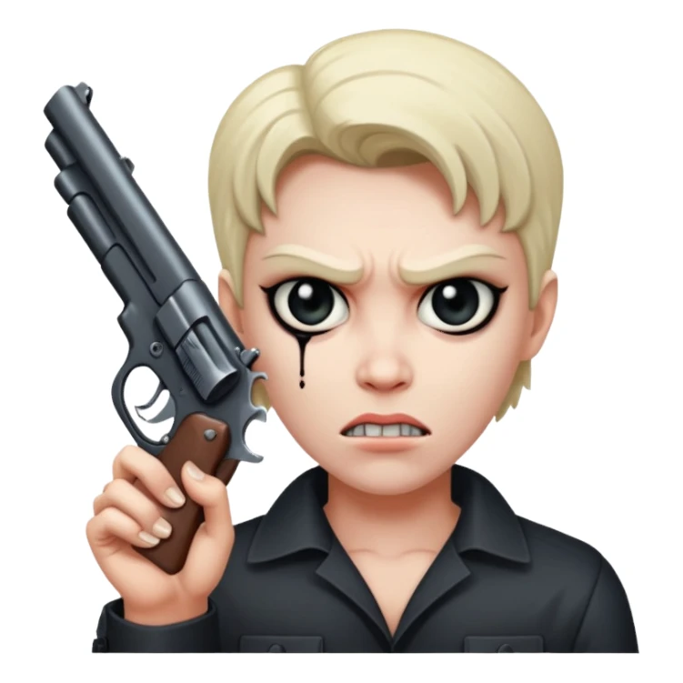 Psycho with gun sticker