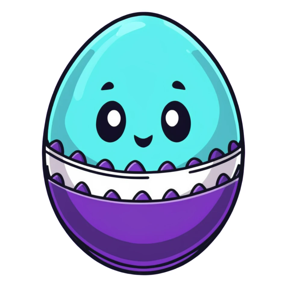 Goth style Easter egg sticker