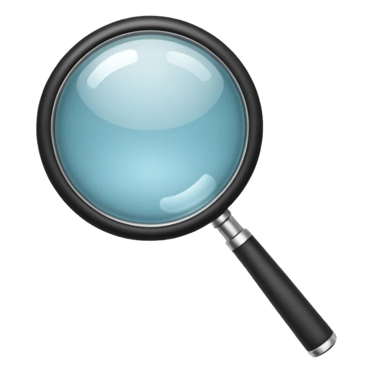 magnifying glass sticker