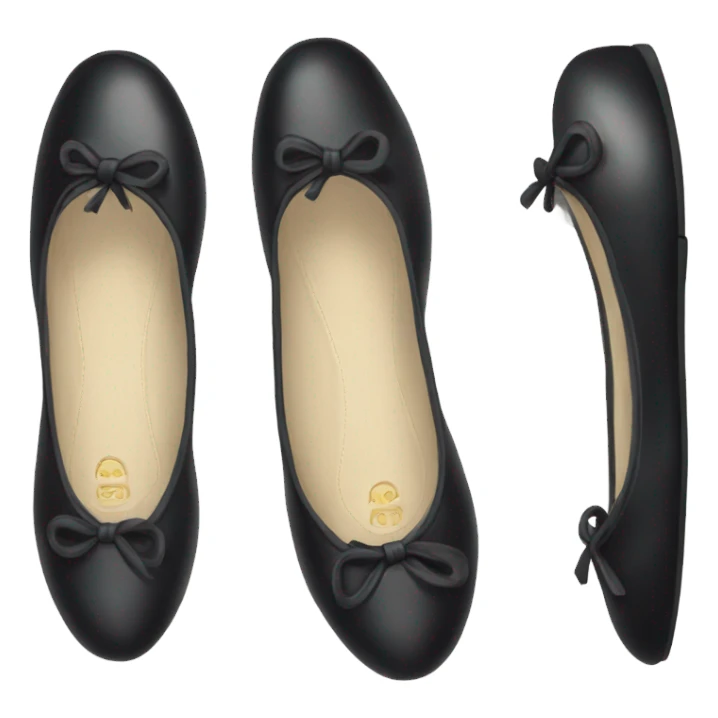 Black Chanel ballet flats sticker