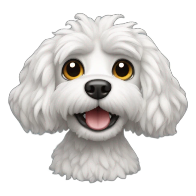 White Cavapoo Murloc sticker