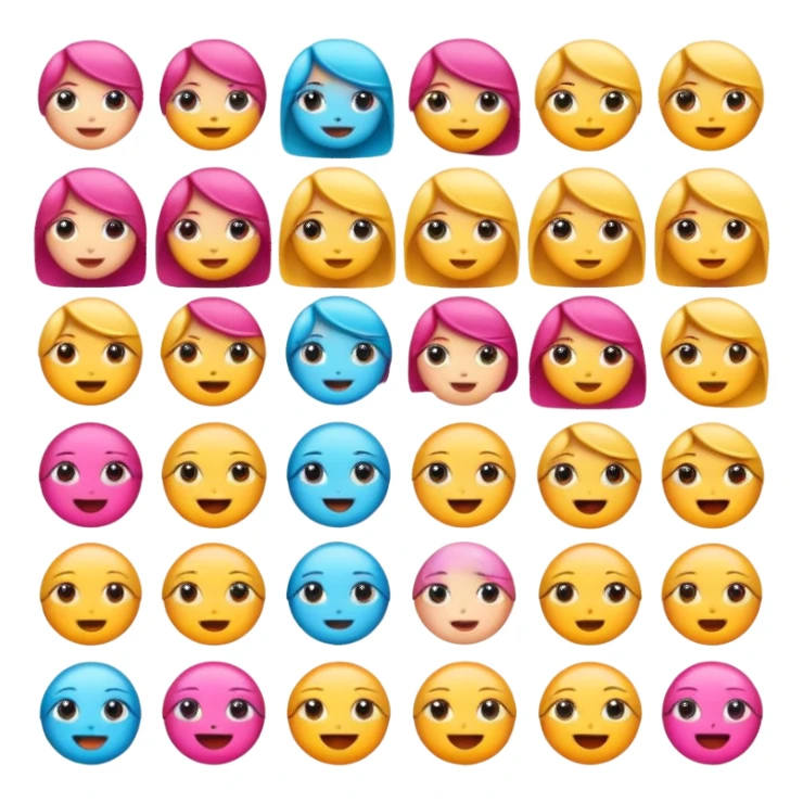 Girly emojis sticker