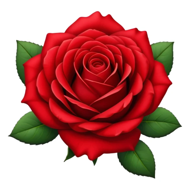 top view super realistic, single rose sticker