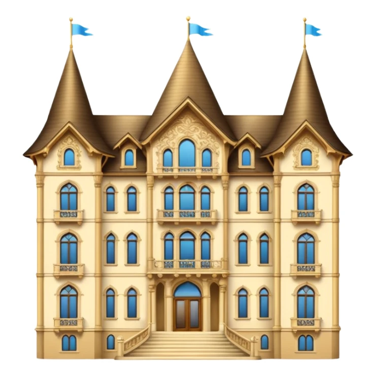 A hotel icon like gstaad palace sticker