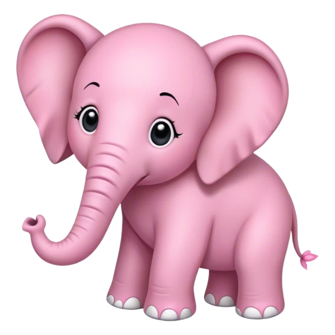 Baby pink elephant sticker