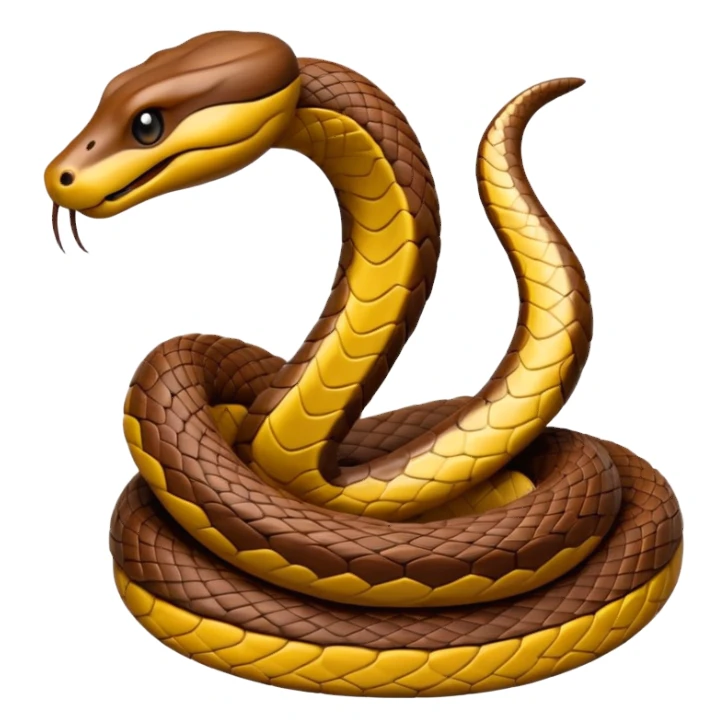 wood carved mini snake sticker