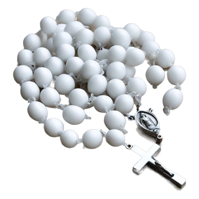 Rosary white beads sticker