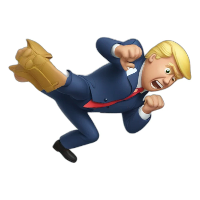 trump-getting-jumped sticker