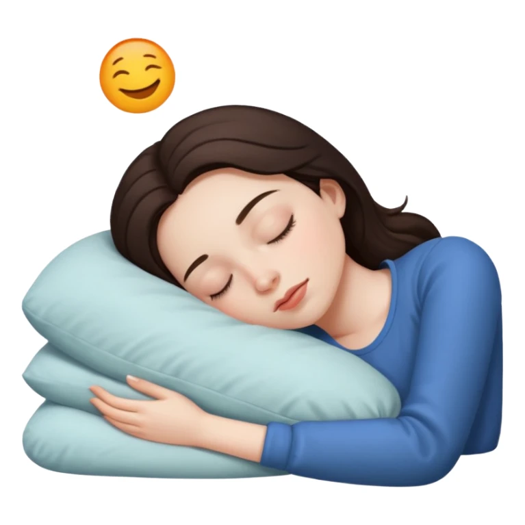 Brunette girl sleeping sticker